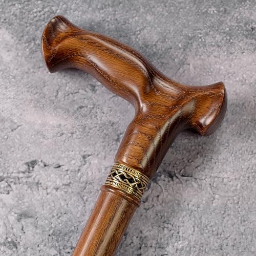 Asterom Walking Cane - Handmade, Ergonomic, Wooden Canes for Men & Women - Unique Wood Walking Sticks for Seniors (Caramel, 36 Inches) 8