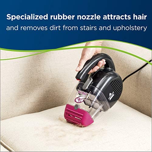 Bissell Pet Eraser Corded Hand Vac, Pink Pet Hair Corded (33A1C), Black/Pink 6
