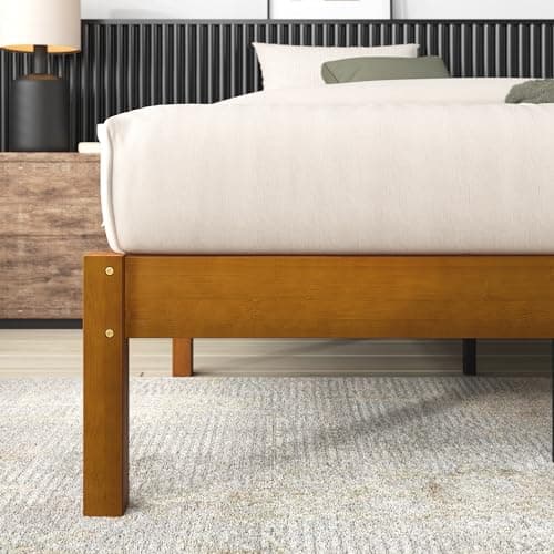 Zinus Ellie 14 Inch Full Bamboo Platform Bed Frame, Wood Slat Support, No Box Spring Needed, Easy Assembly, Brown 10