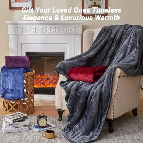 DANENOSA Electric Heated Blanket Queen Size 84''x90'' Soft Flannel & Sherpa Electric Blanket with 10 Heating Levels, Automatically Shut Down After 8h with Overheat Protection Machine Washable 7