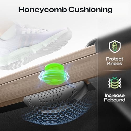 UREVO E4W Walking Pad, Wooden Treadmill Underdesk, Double Shock Absorption, Wood Grain Design, Workout APP with Track Insights, MIIT Mode, Plug and Play, Remote Control 6