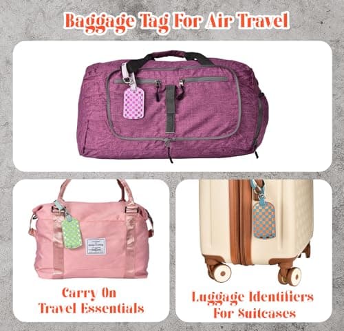 Luggage Tags for Suitcases Travel Accessories: Leather Luggage Tag 3 Pack TSA Approved Airplane Travel Essentials for Women, Bag Tags for Luggage Long Flight Must Haves Travels Gift Airport Essentials 6