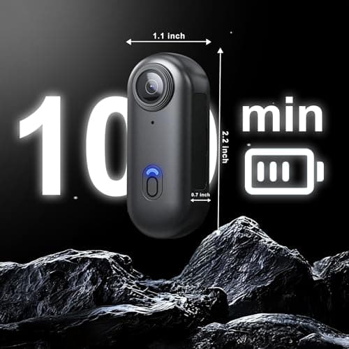 NUISK 4K Thumb Action Camera | 128G Sports Camera for POV Photoshooting: Waterproof Sports Camera The Size of a Thumb Suitable for Running Cycling Swimming Hiking Adventure Etc (Black) 5