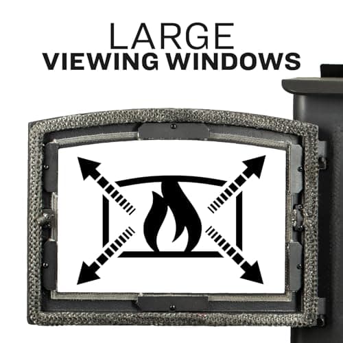 US Stove 1,200 Sq. Ft Wood Stove 6