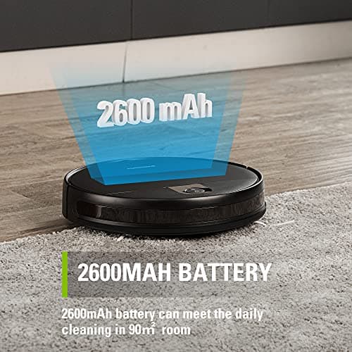 Greenworks Robotic Vacuum GRV-1010 Self-Charging, Wi-Fi Connectivity, 2200Pa Extreme Suction Power, Perfect for Pet Hair, Hard Floors, Carpets, Works with Alexa 5