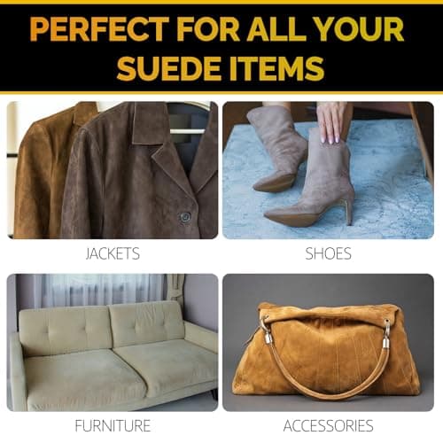 Tidybond Suede Cleaner Kit – Premium Shoe Cleaner for Suede, Nubuck & Leather Shoes, Boots, Bags & Furniture – Safe, Non-Toxic Formula with Brush & Towel – Removes Stains, Salt & Dirt – 200ml 6