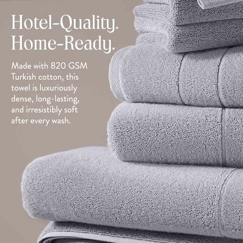 Brooklinen Super-Plush 100% Turkish Cotton Bath Towels - Set of 2-770 GSM, Highly Absorbent, Machine Washable, Perfect Bath Towel Set for Home & Bathroom (30" x 58", Pewter Grey) 5