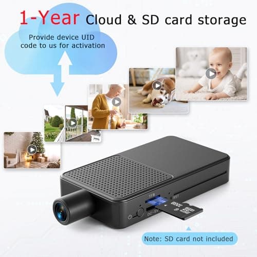 Mini Camera Wireless | HD Nanny Cam, 10hr Continuous Recording WiFi Small Camera, FREE Cloud & SD Storage, No WiFi Needed Mini Camera, Night Vision& Motion Detection for Pet/Baby/Nanny Surveillance 5