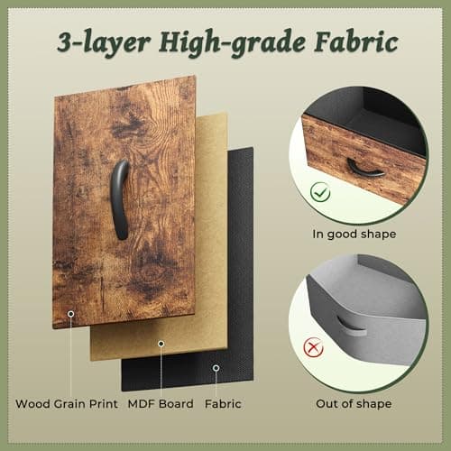 Huuger 63 Inch Dresser for Bedroom, Dresser for Closet with 9 Drawers, Large TV Stand for 55, 65, 70 Inch TV, Entertainment Center with Storage, Wide Long Chest of Drawers, Rustic Brown 6