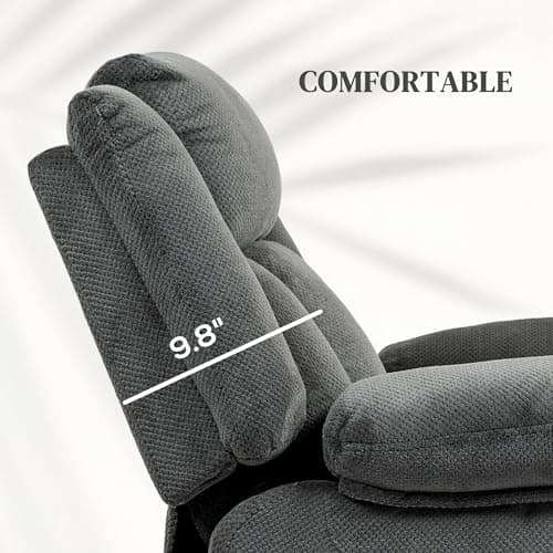 HOMCOM Power Lift Recliner Chair for Elderly with Massage and Heat, Electric Lift Chair, Fabric Massage Chair Recliner with Remote Controllers, USB Ports and Side Pockets, Overstuffed Design, Gray 7