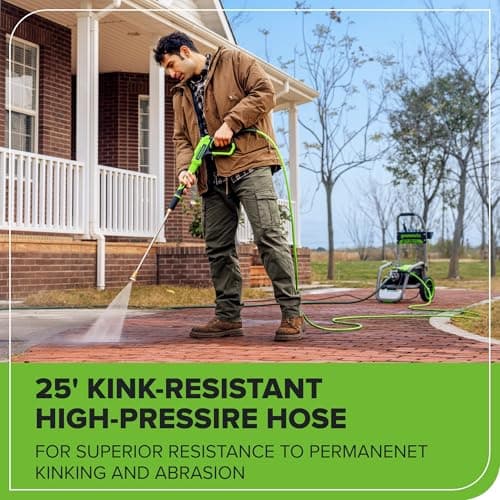 Greenworks Pro Brushless 2700 PSI (CSA Certified) 2.3 GPM Max / 1.2 GPM Electric Pressure Washer (Foldable Handles, Rugged Steel Frame, 25 FT Hose, 35 FT GFCI Power Cord) 8