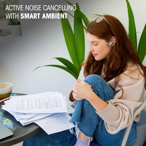 JBL Vibe Beam 2 - True Wireless Noise Cancelling Earbuds with JBL Pure Bass Sound & Smart Ambient technology, 4mics for crisp, clear calls, up to 40Hrs of Playback, IP54 Dust & Water resistant (Black) 5