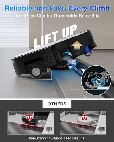 ECOVACS DEEBOT X11 OmniCyclone Robot Vacuum and Mop, PowerBoost Charging, OZMO Roller 2.0 Self-Washing, 19,500Pa Suction, Bagless Station, AIVI 3D Navigation, Hardwood/Carpet/Tile 6