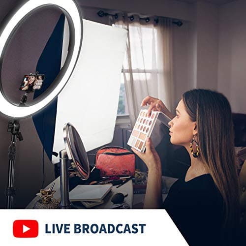 NEEWER 20 inch LED Ring Light Kit with Tripod Stand and Phone Holder Compatible with iPhone, Ringlight for Makeup YouTube Video Recording Selfie Studio Streaming Makeup Barber Lash Salon Lighting 7