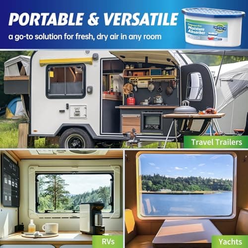 Ksend Moisture Absorbers, 24 Pack, Compact Dehumidifier for Closet, Efficient Humidity Absorber Boxes, Moisture Absorber for Closet, Odor Eliminator with Fragrance Free, Blue, 6.4oz, 300ml 6