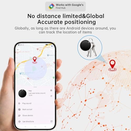 JNLIK Air Tracker Tag for Android（Android Only ） IP65 Waterproof Smart Tag & Item Finder | Ultra-Long Battery | Works with Google Find My Device | Find Keys/Wallet/Car (2026 new Model) 4