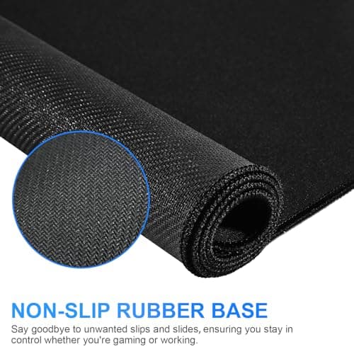 cimetech Gaming Mouse Pad XXL - Boost Your Gaming Performance and Comfort, Superfine Fiber Desktop Extended Large MousePads Waterproof Keyboard Desk Mat with Non-Slip Base - Black 6