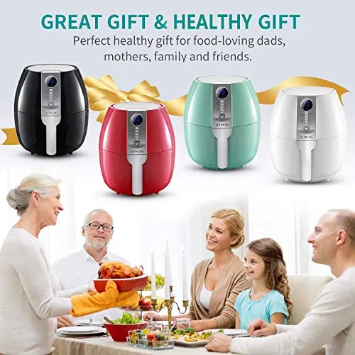 Ultrean Air Fryer, 4.2 Quart Electric Hot Airfryer Oven Oilless Cooker for Quick Easy Meals, Nonstick Frying Pot, UL Certified,1500w, Blue 8