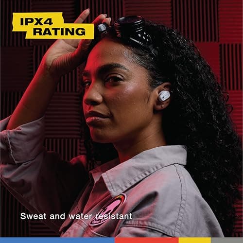 Skullcandy Method 360 ANC Wireless Earbuds, Sound by Bose, Bluetooth Headphones, Premium Noise Cancelling, Up to 40 Hrs Battery, Sweat and Water Resistant, Microphone for iPhone Android - Bone 8