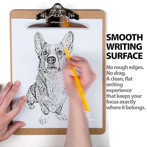 Officemate Recycled Wood Clipboard, Letter Size, 9" x 12.5" with 6" Clip, 3 Pack (83133),Brown 5