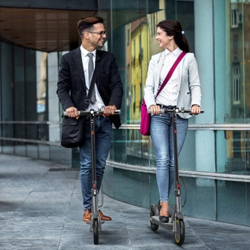 Joyhis Electric Scooter for Adults, 350W Foldable Electric Scooter, 19MPH Top Speed, 15 Miles Range, 8.5" Solid Tires, App Control Commuter E Scooter, Dual Braking System, 265 lbs Load 7