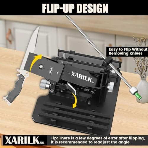Upgraded XARILK Professional Knife Sharpening System GEN2, Heavy-duty | Aluminum Precision Knife Sharpener Tool & Sharpening Kit W/Diamonds (320# 800# 2000#) 5