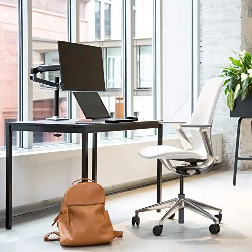 Ergotron – LX Monitor Arm, Single Monitor Desk Mount – fits Flat Curved Ultrawide Computer Monitors up to 34 Inches, 7 to 25 lbs, VESA 75x75mm or 100x100mm – Tall Pole, Polished Aluminum 4