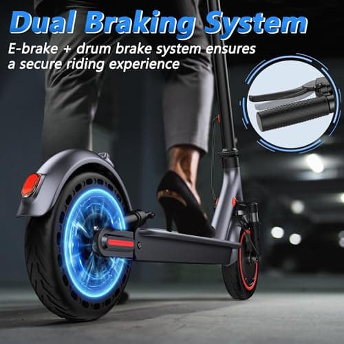 MAXSHOT Electric Scooter for Adults, 8.5/10/14" Tires, 19/22Mph, 350W/500W Motor, 21-28 Miles Range, Folding E-Scooter with Dual Suspension,APP Control 9
