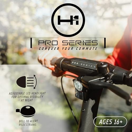H-1 Pro Series Ace R350 Foldable Electric Scooter with 350W Brushless Motor, 16 mph Max Speed, 10” Self-Sealing Tubeless Tires, and 20 Mile Range Commuter Scooter for Adults & Teens 5