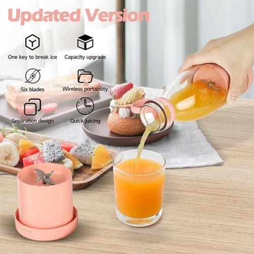 Personal Portable Battery Powered USB Blender - Small, Hand, Cup Blender 5