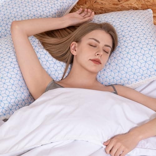 Love Attitude Shredded Memory Foam Pillows Queen Size Set of 2, Cooling Firm Pillows Queen Size 2 Pack for Bed, Adjustable for Side Back Stomach Sleepers 7