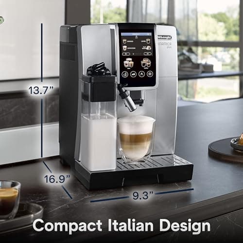 De'Longhi Dinamica Plus Fully Automatic Espresso Machine - Brew Personalized Coffee for up to 4 User Profiles, 24+ Recipes, Built in Grinder & Automatic Milk Steam Wand with 3 Frother Modes 6