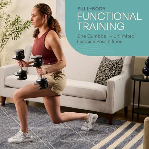 LifePro Adjustable Dumbbell Set – 5-25 lb Dumbbells Set of 2, Quick Change Rotating Hand Weights for Women//Men at Home Gym Weight System - 5-25 Pound, Ideal for Home Strength Training 7