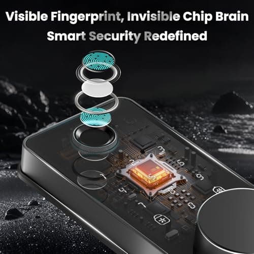 Keyless Entry Door Lock, Biquole Smart Lock with App Control, Fingerprint Door Lock, Electronic Keypad Deadbolt, Auto & One Touch Lock | Digital Smart Door Locks | Easy Installation | IP54 Waterproof 6