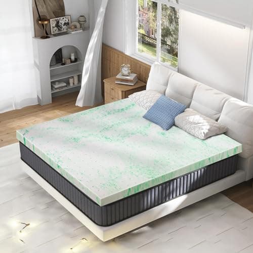 BedsPick Mattress Topper Twin XL 3 inch,Gel Infused Memory Foam Mattress Pad,College Dorm Extra Long Twin XL Single Bed Toppers,Ventilated and Breathable 6