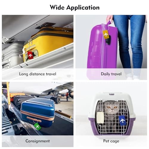 6pcs Small Metal Luggage Tags - Privacy Name Card, Suitcase Identifiers 6