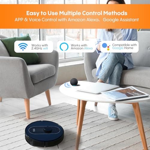 Robot Vacuum and Mop: Self-Emptying 5000Pa Robotic Vacuum Real-Time Mapping/No-Go Zones for 60 Days Hands-Free Cleaning, 3-in-1 LiDAR Navigation Alexa/APP Robot Vacuum Cleaner for Hard Floor & Carpet 6