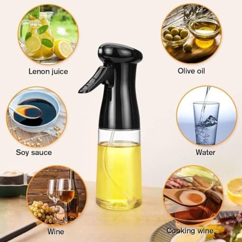 Showvigor Olive Oil Sprayer for Cooking,200 ml Food Grade Olive Oil Spray Bottle Premium Oil Mister with Brush Oil Sprayer for Air Fryer, BBQ, Salad, Baking,Grilling Kitchen Tools 8