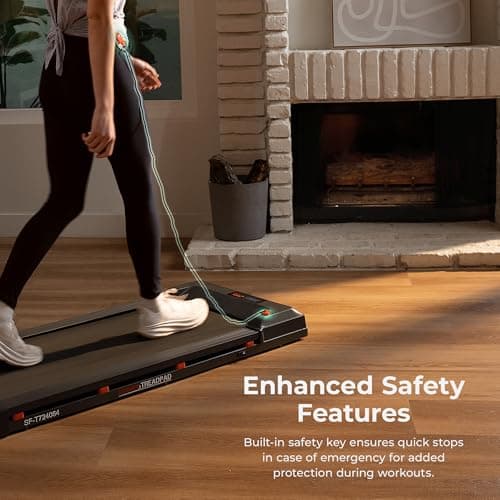 Sunny Health & Fitness Treadpad 100 Smart Walking Treadmill – Compact, Portable, Under Desk, No Assembly, WiFi & Bluetooth SunnyFit App, Remote Control, LED Display, Shock Absorption - SF-T724064 9