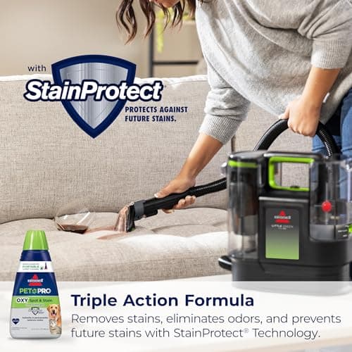 BISSELL® Little Green® Max Pet SmartMix Portable Carpet and Upholstery Deep Cleaner, Car/Auto Detailer, with SmartMix Technology, Self-Cleaning Tough Stain Tool and Pet Hair Removal Tool, 38572 6