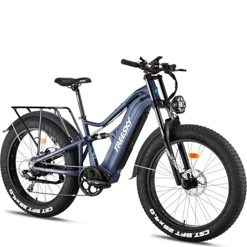 FREESKY 2000W Electric Bike with BAFANG Motor & 48V 30Ah Battery, 35MPH Max Speed, 120 Miles Range, Full Suspension Mountain Ebike for Adults, 26" Fat Tires, Smart Keys, Hydraulic Brakes