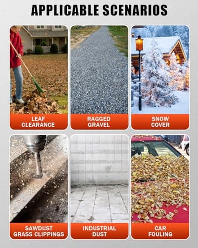 Thalorus 52cc Backpack Leaf Blower – Gas Powered 550 CFM 230 MPH High Airflow for Lawn Care, Low-Vibration Harness, Clears Leaves, Debris & Snow (Orange) 7