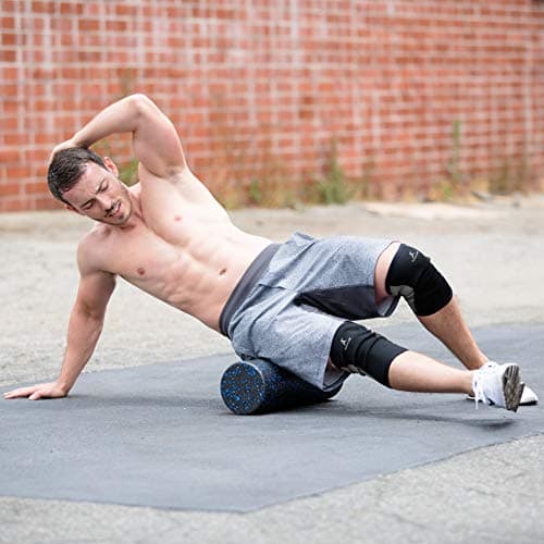 ProsourceFit High Density Foam Rollers 12 - inches long, Firm Full Body Athletic Massage Tool for Back Stretching, Yoga, Pilates, Post Workout Muscle Recuperation, Black/Blue 7