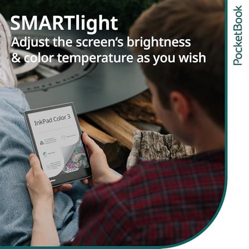 PocketBook InkPad Color 3 E Ink E-Reader 32GB - Enhanced 7.8'' Color E-Paper Display-Eye-Friendly Audio-Book & E-Book Reader-Text-to-Speech-SMARTlight, Bluetooth, Built-in Speaker-Waterproof 5