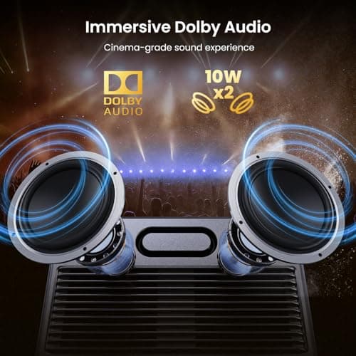 2000 ANSI Official Licensed Google TV Outdoor Projector 4K Full HD, Smart Projector with Wifi and Bluetooth, Auto Focus, Dolby Sound,Built-in Apps,HAPPRUN Indoor Home Theater for Phone/TV Stick/PC/PS5 5