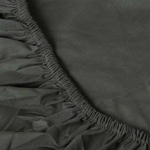 FLXXIE Queen Fitted Sheet Only - Bottom Sheet - Microfiber Deep Pocket up to 15inch Queen Fitted Sheet - Soft and Wrinkle, Fade, Shrinkage Resistant Fitted Bed Sheet, Dark Grey 7