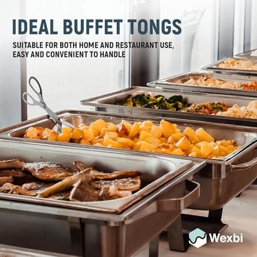 Salad Tongs 10-Inch – Heavy Duty Stainless Steel Serving Tongs for Salad, BBQ, Buffet, Kitchen & Party Use 5