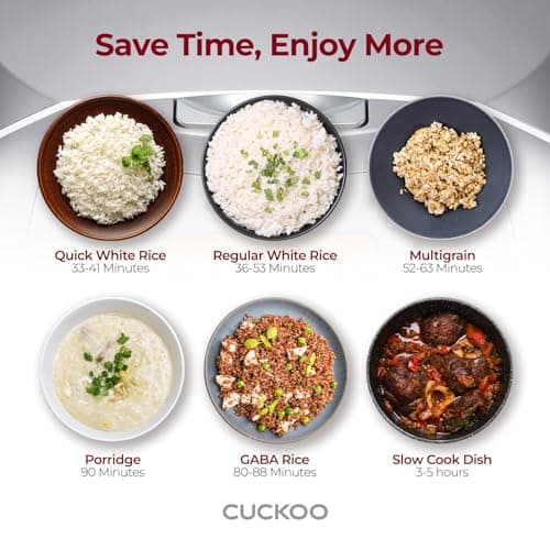 CUCKOO Micom Rice Cooker 6 Cup Uncooked / 12 Cup Cooked, Korean Fuzzy Logic Rice Cooker with Delay Timer & Keep Warm Setting, Versatile Food Steamer with Non-Stick Inner Pot, Silver (CR-0632F) 5