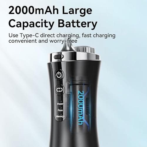 Operan Water Flossers for Teeth Cleaning 350ml Large Water Tank Capacity Water Dental Flossers Portable Rechargeable Oral Irrigator IPX7 Waterproof for Home Travel Android & iOS Supported 5