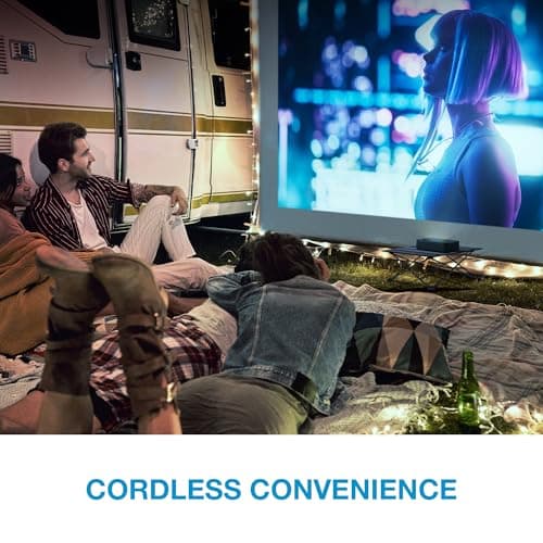 Optoma ML1080UST PHOTON GO Ultra Short Throw 1080p HDR10 Portable Projector, Triple Laser (RGB), Onboard Google TV with Netflix and Disney+ Certified, Built-in Battery, Wi-Fi & Bluetooth 7